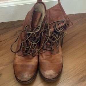 Frye Veronica Leather Combat Boots